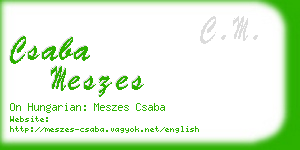 csaba meszes business card